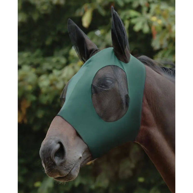 WeatherBeeta Stretch Bug Eye Saver With Ears Fly Mask - Hunter/Black
