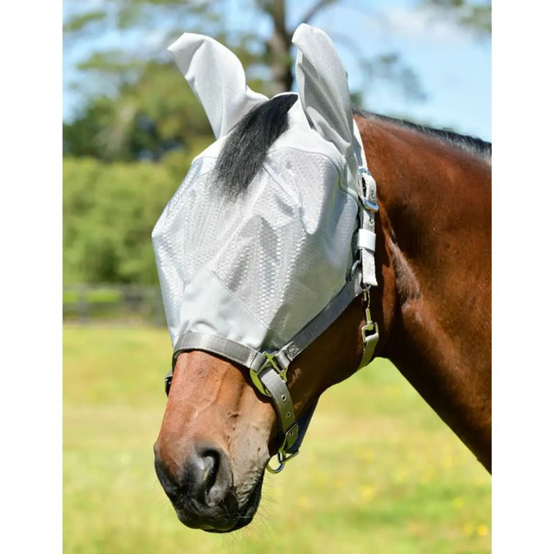 WeatherBeeta ComFiTec Hexi Shield Dual Fly Mask - Silver