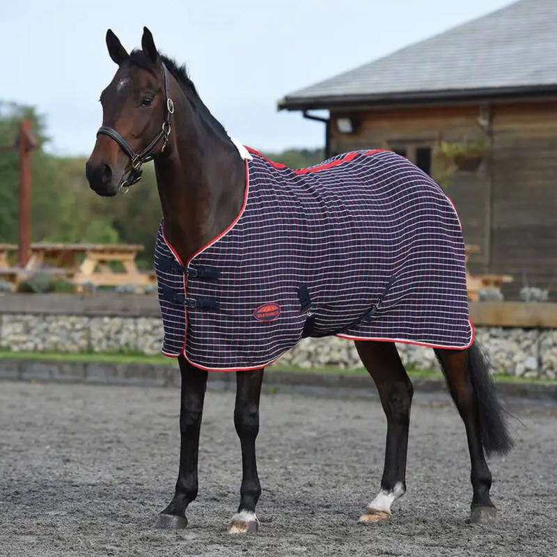 WeatherBeeta Waffle Cooler Standard Neck Rug - Navy/Red/White