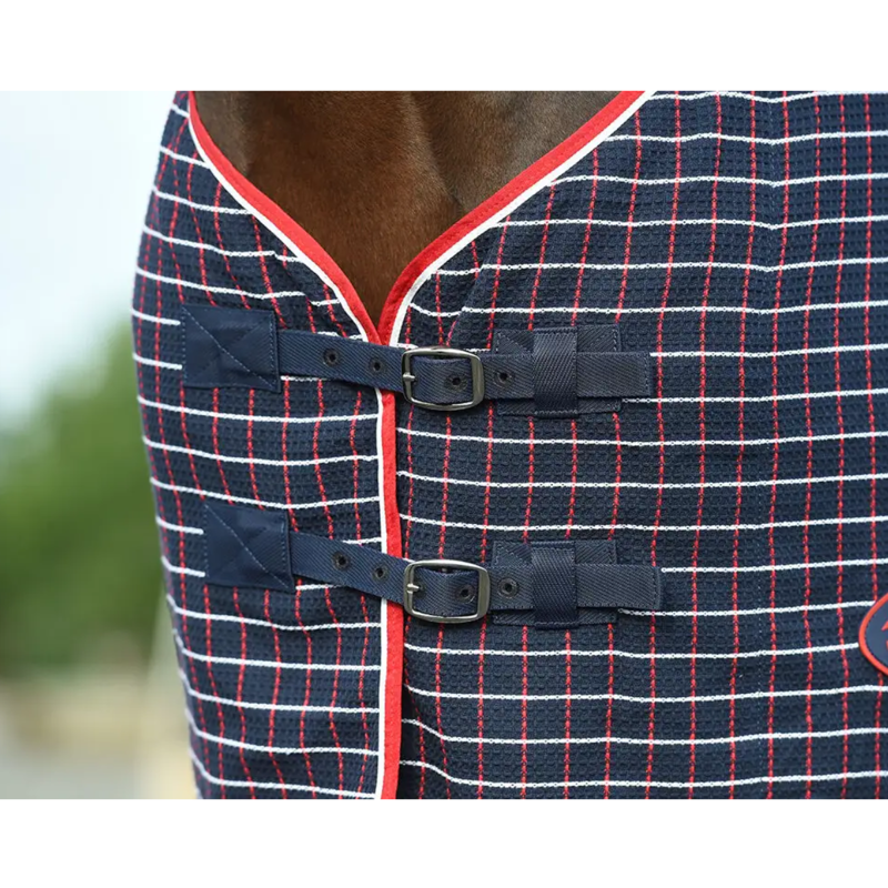 WeatherBeeta Waffle Cooler Standard Neck Rug - Navy/Red/White-1