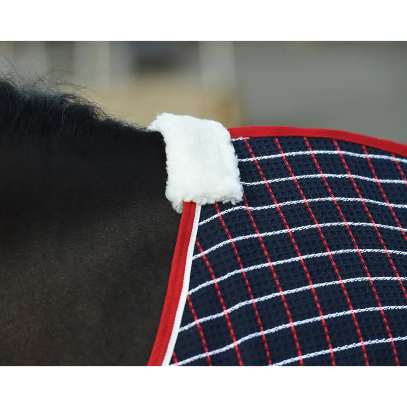 WeatherBeeta Waffle Cooler Standard Neck Rug - Navy/Red/White-2