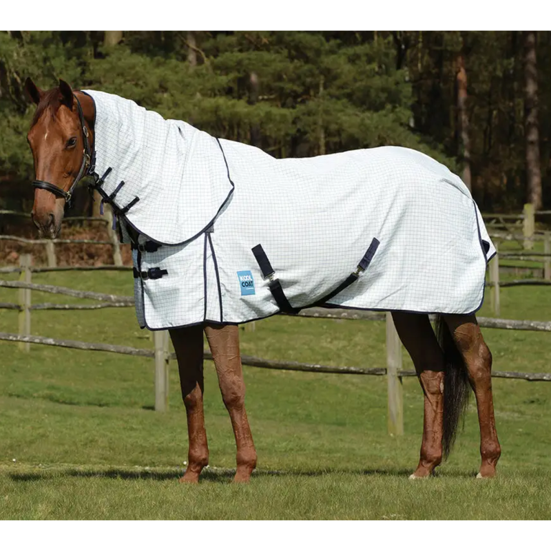 WeatherBeeta Kool Coat Classic With Surcingles III Combo Neck Rug - White/Navy