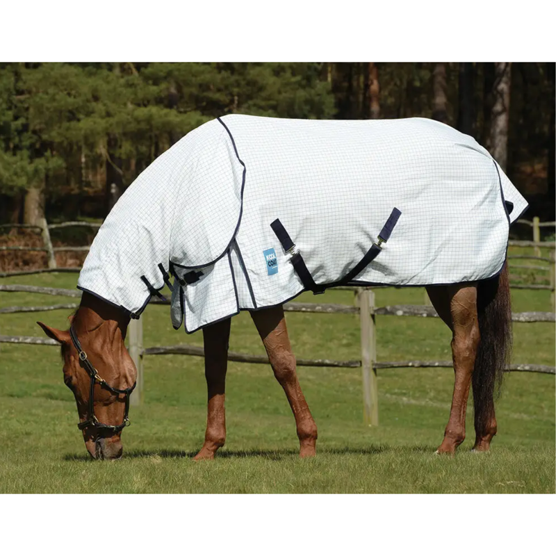 WeatherBeeta Kool Coat Classic With Surcingles III Combo Neck Rug - White/Navy-1