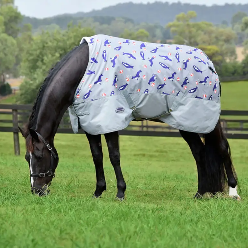 WeatherBeeta ComFiTec Tyro Standard Neck Lite Plus Turnout Rug - Seal Print-1