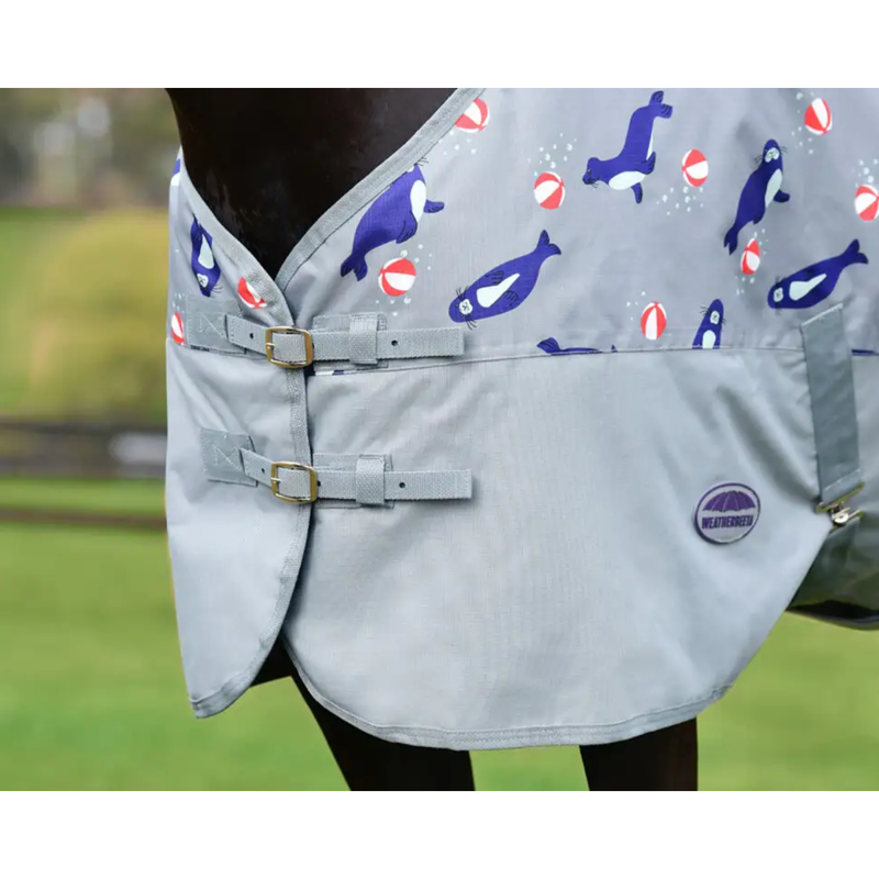 WeatherBeeta ComFiTec Tyro Standard Neck Lite Plus Turnout Rug - Seal Print-2