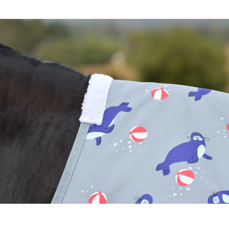 WeatherBeeta ComFiTec Tyro Standard Neck Lite Plus Turnout Rug - Seal Print-3
