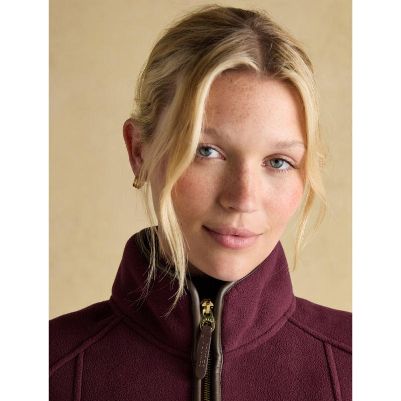 Joules Ladies Heritage Fleece Gilet - Red-5