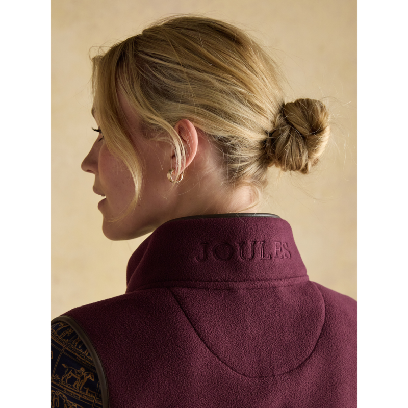 Joules Ladies Heritage Fleece Gilet - Red-4