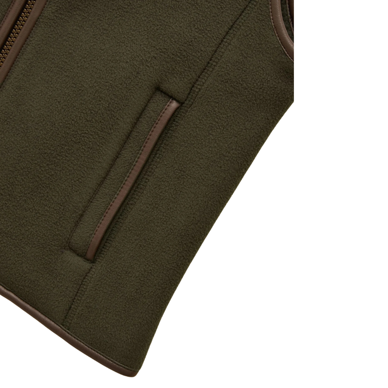 Joules Kids' Heritage Fleece Gilet - Dark Green-5