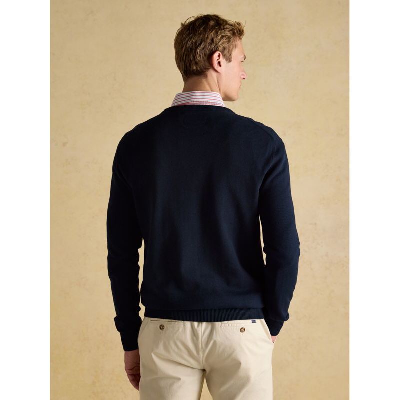 Joules Men's Hillside Crew Neck Knitted Jumper - Navy-2