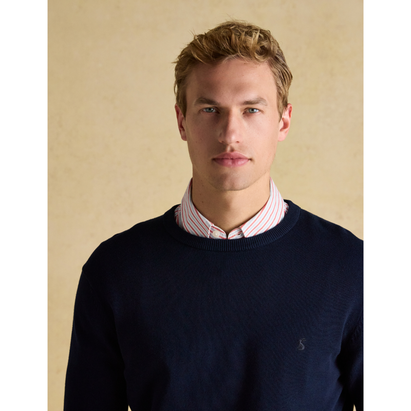 Joules Men's Hillside Crew Neck Knitted Jumper - Navy-3
