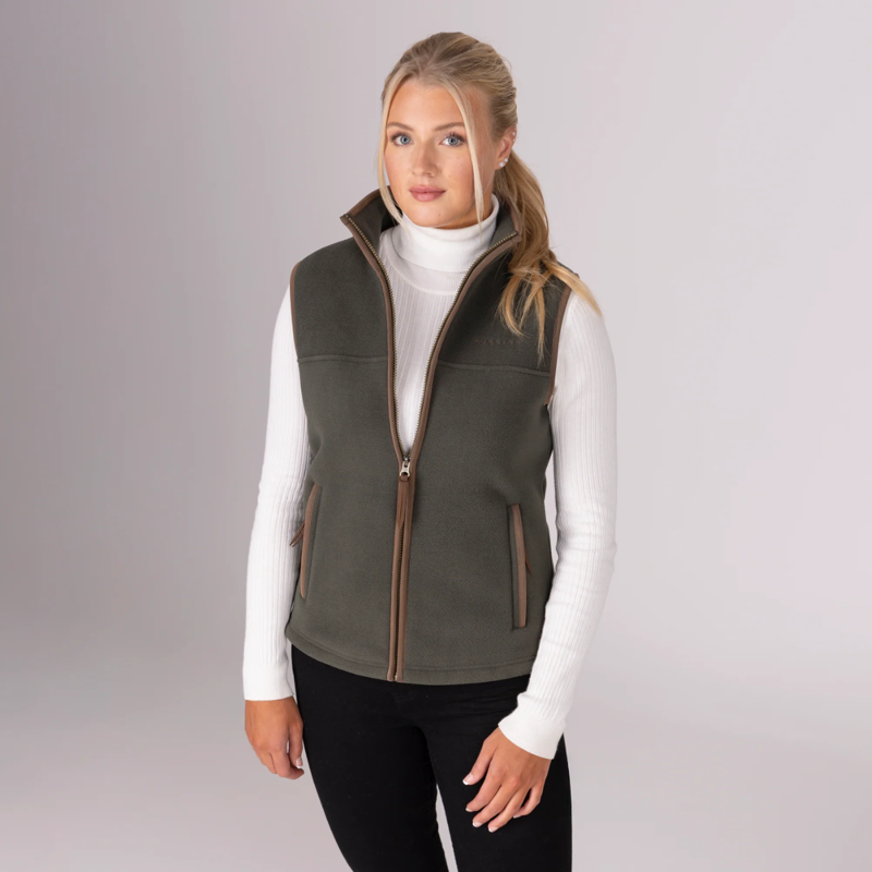 Aubrion Core Fleece Gilet - Green-1
