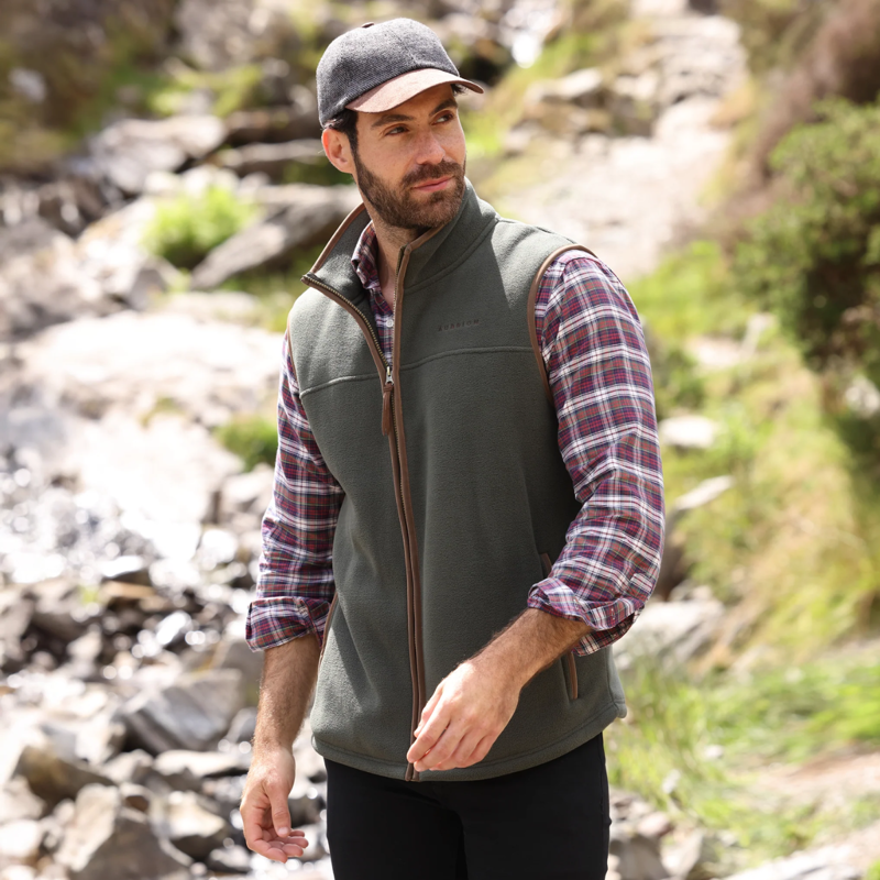 Aubrion Core Fleece Gilet - Green-4