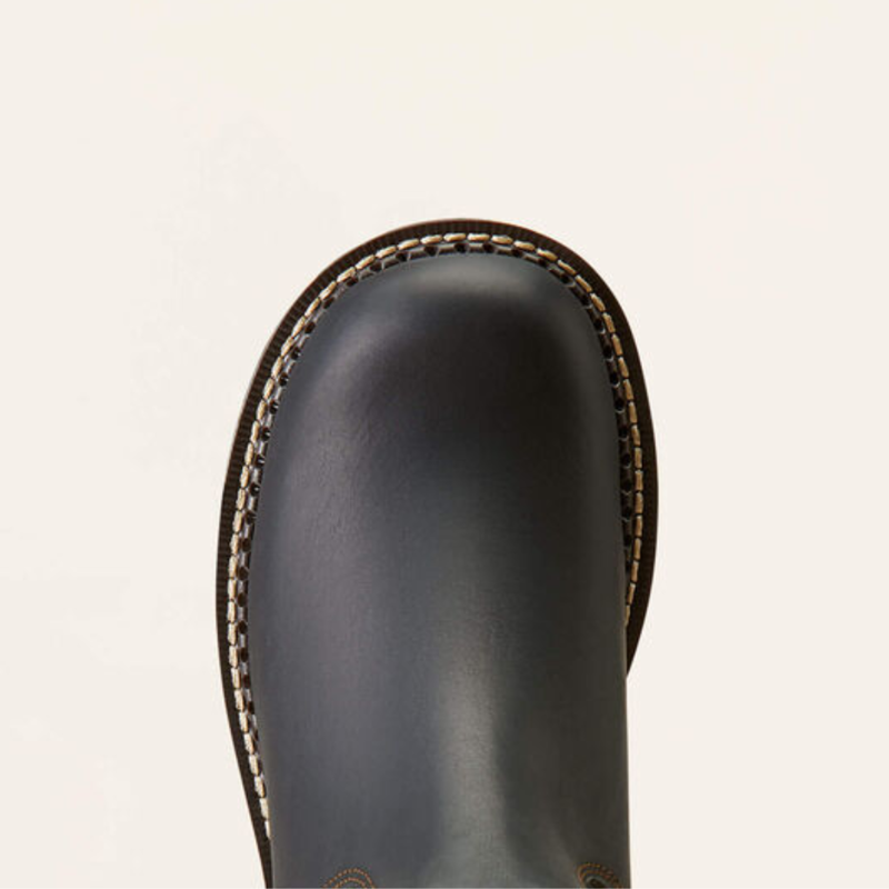 Ariat Women's Fatbaby Twin Gore Chelsea Western Boot - Black Deertan-5