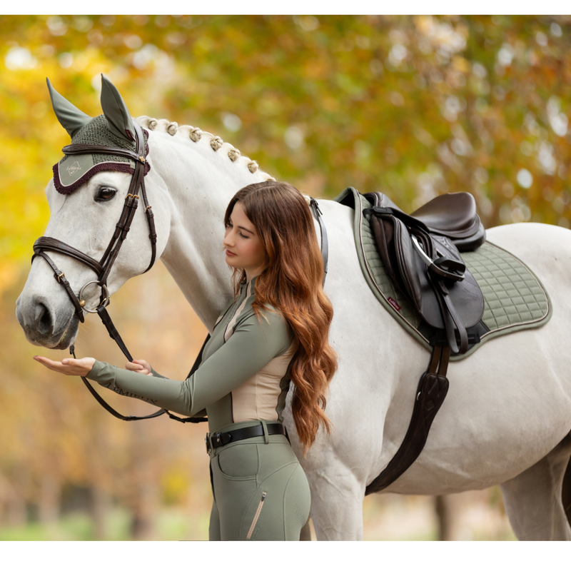 LeMieux Suede Close Contact Square - Rosemary-2