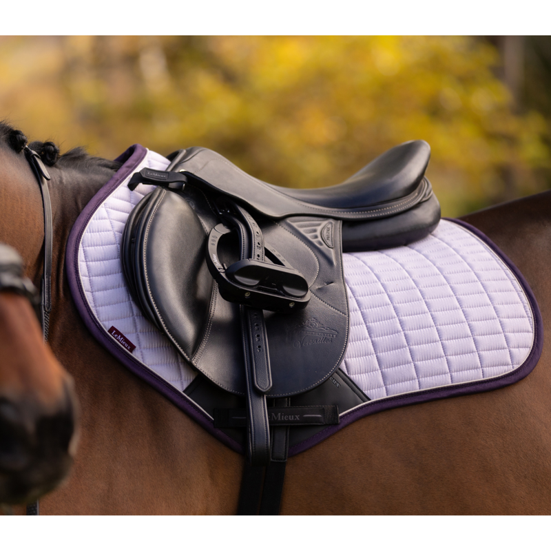 LeMieux Suede Close Contact Square - Lilac-1