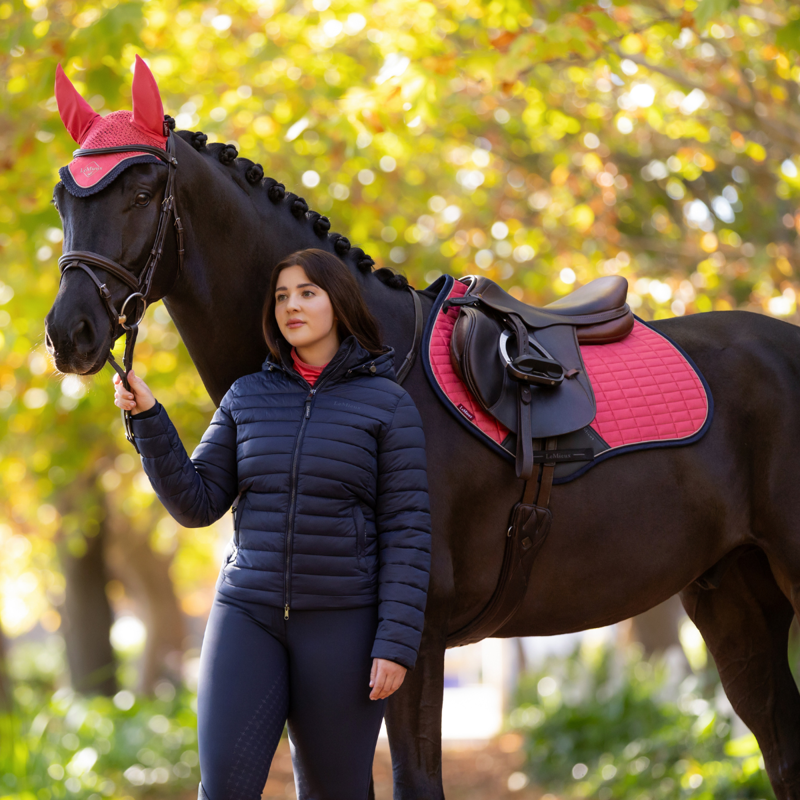 LeMieux Suede Close Contact Square - Cranberry-2