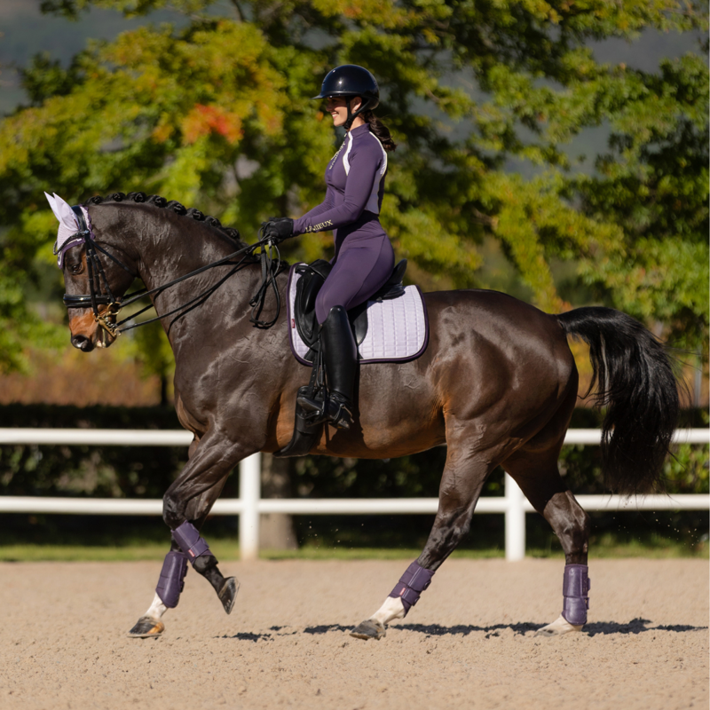 LeMieux Suede Dressage Square - Lilac-5