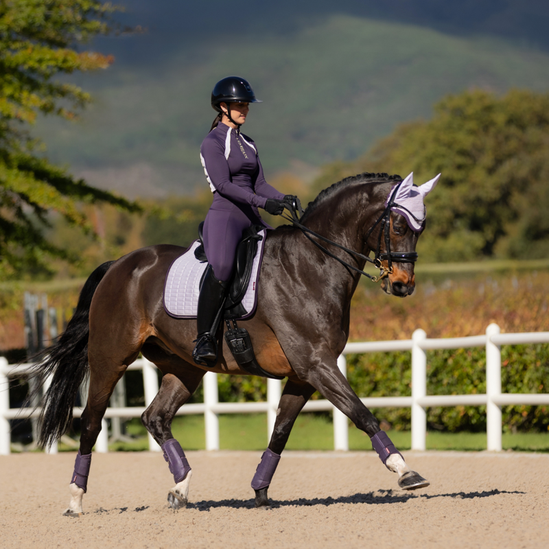 LeMieux Suede Dressage Square - Lilac-4