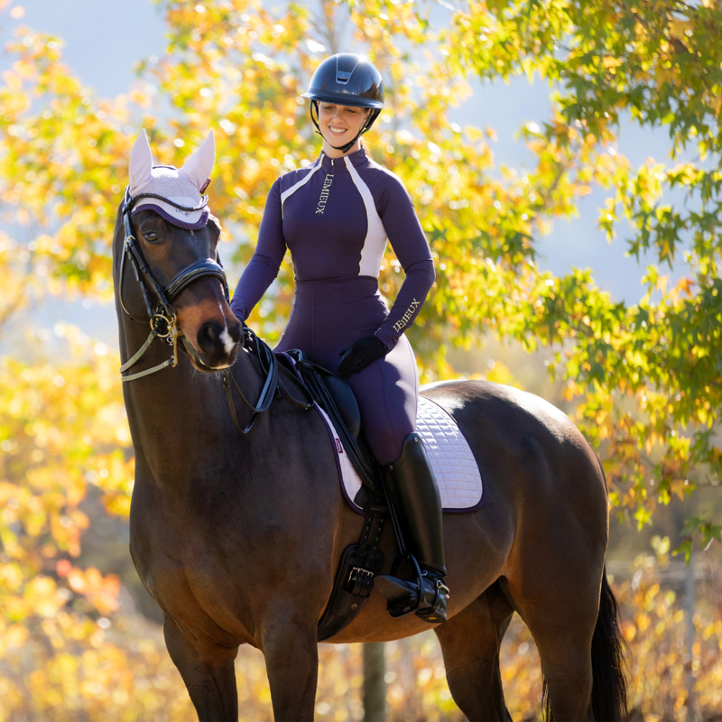 LeMieux Suede Dressage Square - Lilac-2