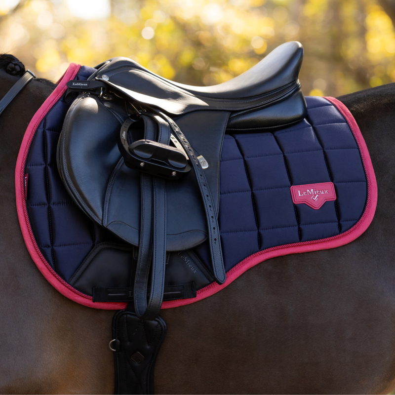 LeMieux Loire Classic GP Square - Navy/Cranberry-1