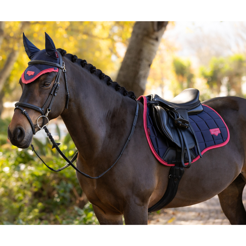 LeMieux Loire Classic GP Square - Navy/Cranberry-3