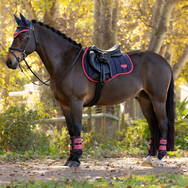 LeMieux Loire Classic GP Square - Navy/Cranberry-2