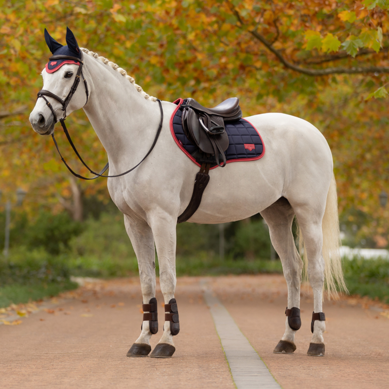 LeMieux Loire Classic Close Contact Square - Navy/Cranberry-3