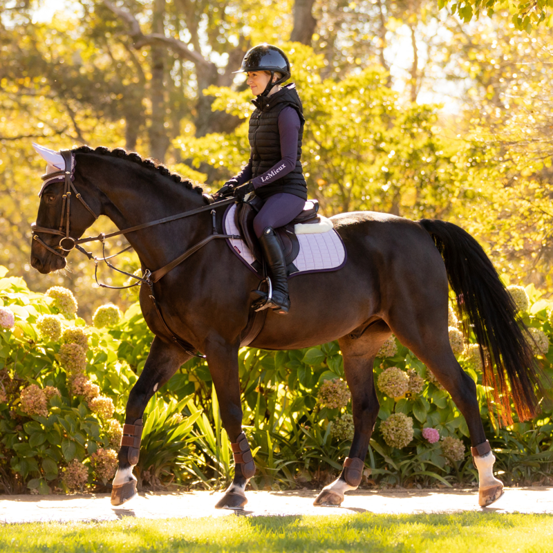 LeMieux Merino+ Suede Close Contact Square - Lilac-4