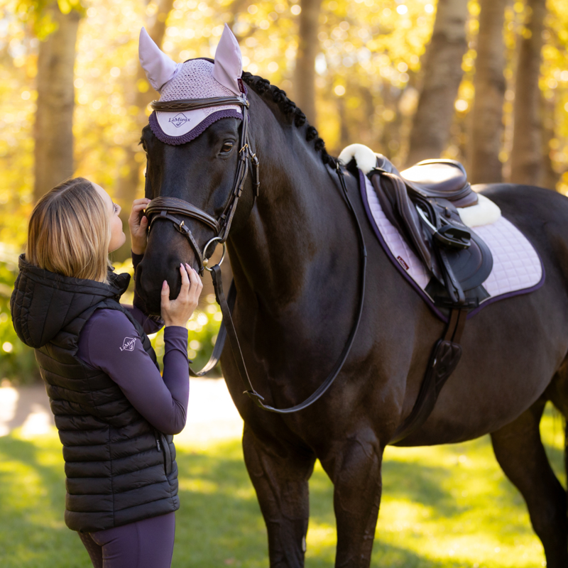 LeMieux Merino+ Suede Close Contact Square - Lilac-2