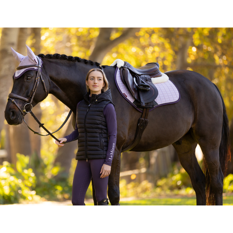 LeMieux Merino+ Suede Close Contact Square - Lilac-3