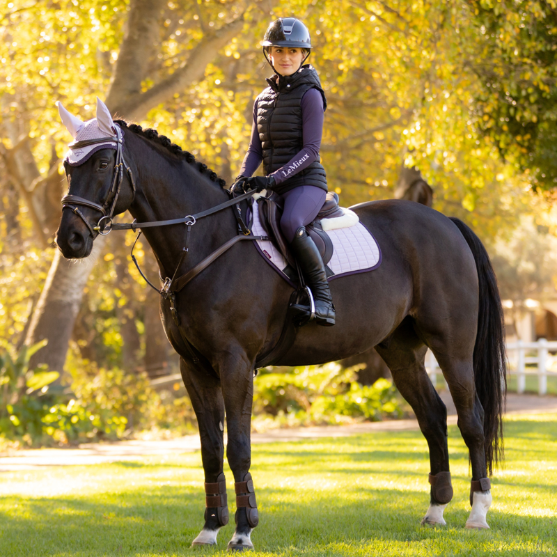 LeMieux Merino+ Suede Close Contact Square - Lilac-1