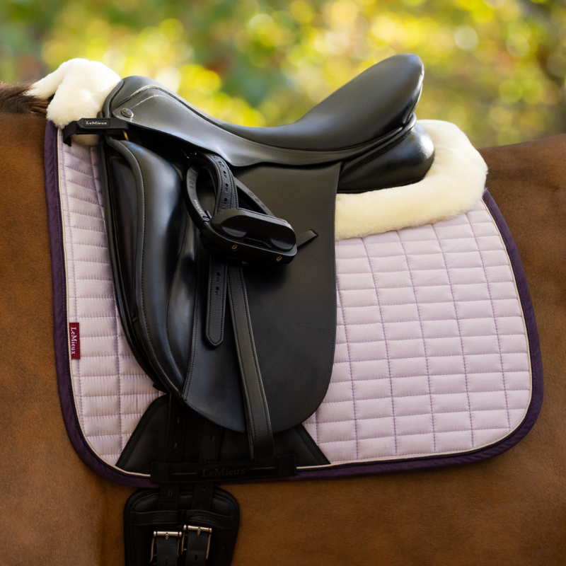 LeMieux Merino+ Suede Dressage Square - Lilac-1