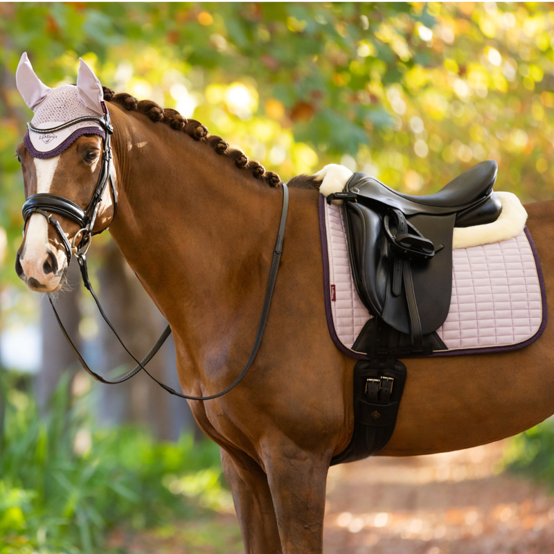 LeMieux Merino+ Suede Dressage Square - Lilac-2