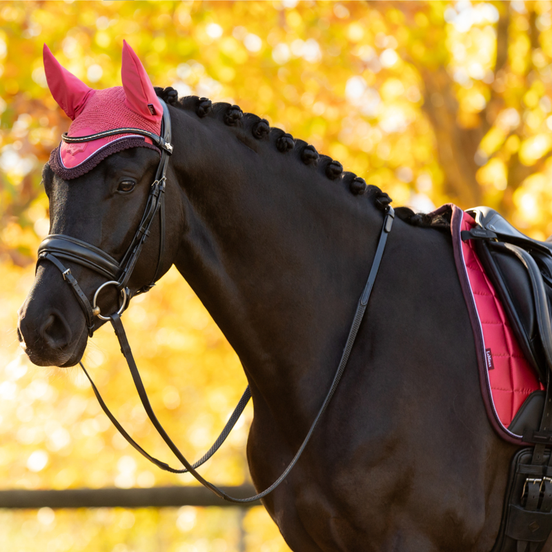 LeMieux Loire Fly Hood - Cranberry-1