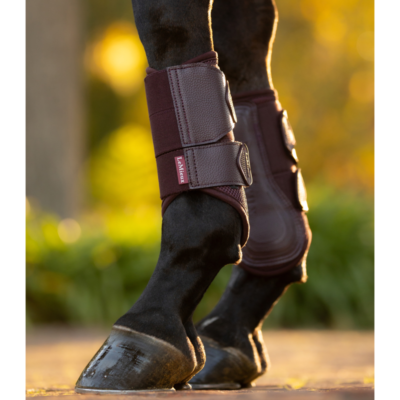 LeMieux Arika Mesh Brushing Boots - Damson-5