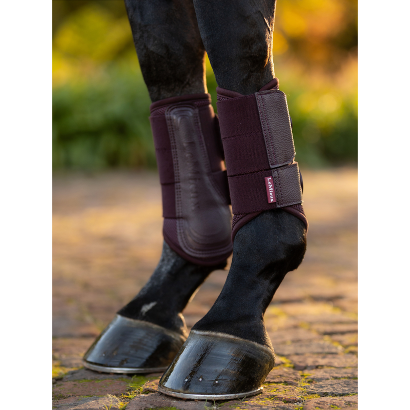 LeMieux Arika Mesh Brushing Boots - Damson-4