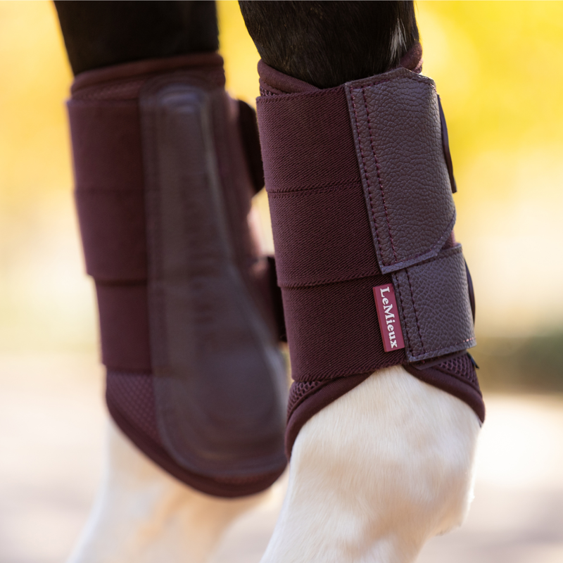 LeMieux Arika Mesh Brushing Boots - Damson-2