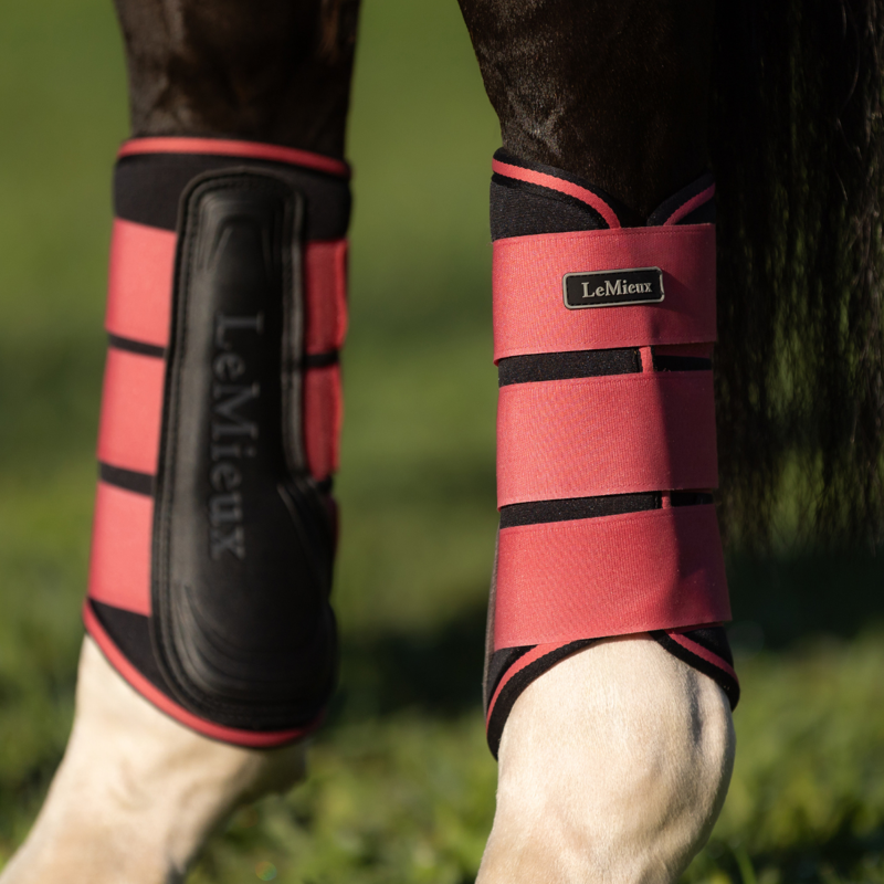 LeMieux Grafter Brushing Boots - Cranberry-5