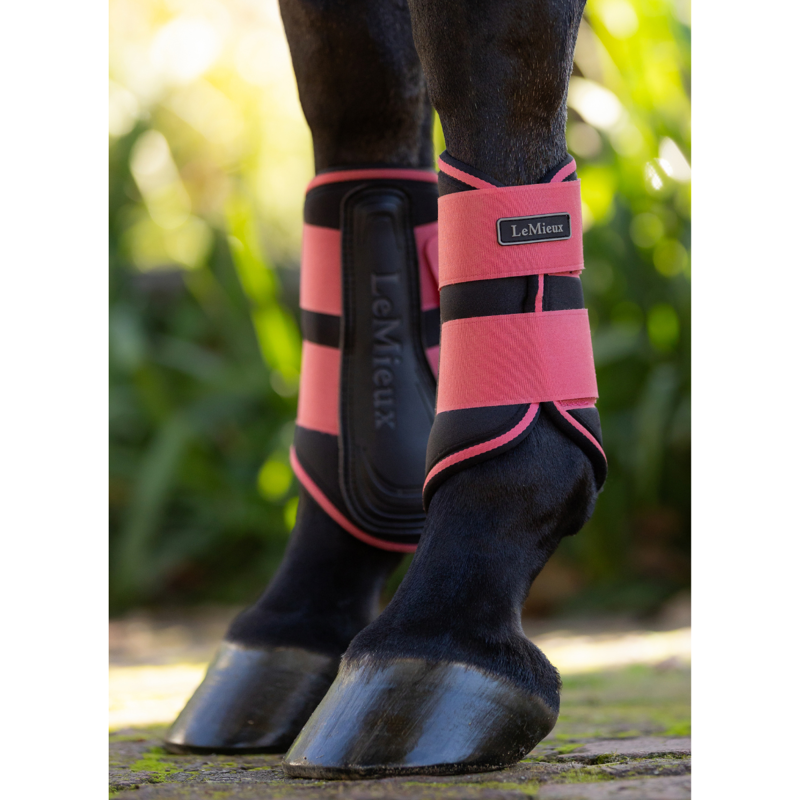 LeMieux Grafter Brushing Boots - Cranberry-4