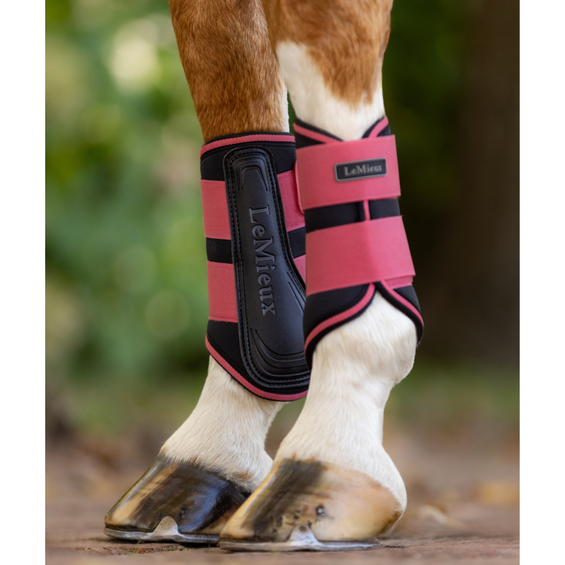 LeMieux Grafter Brushing Boots - Cranberry-2