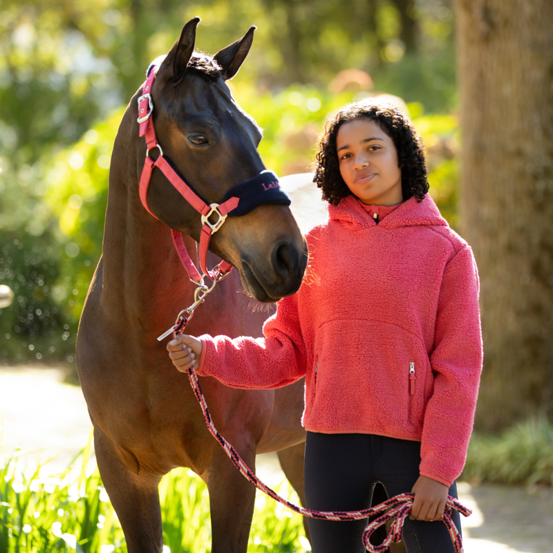 LeMieux Vogue Headcollar and Leadrope - Cranberry-3