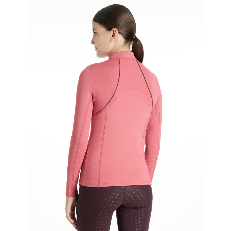 LeMieux Young Rider Mia Mesh Base Layer - Cranberry-1