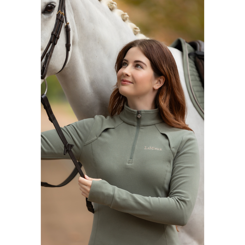 LeMieux Frances Quarter Zip Fleece - Rosemary-5