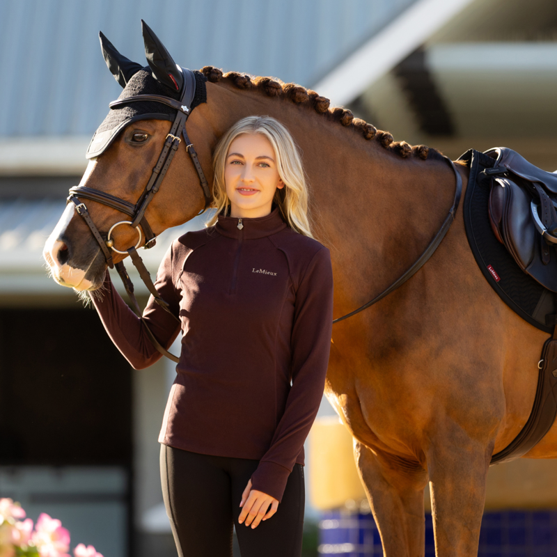 LeMieux Frances Quarter Zip Fleece - Damson-5