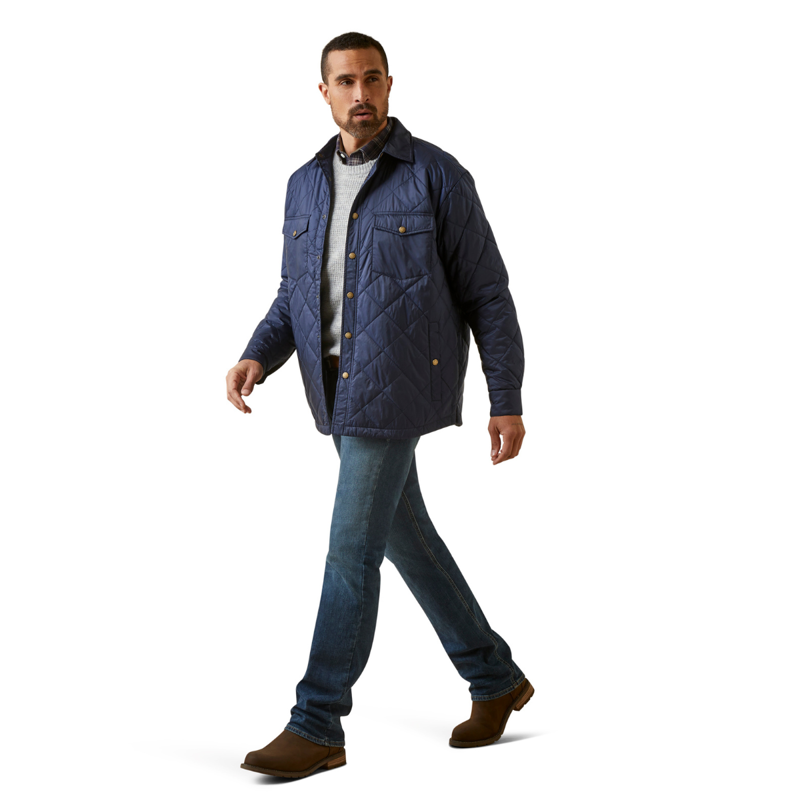 Ariat Men's Stinson Shirt Jacket - Navy-4