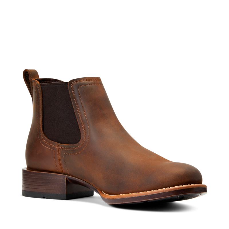 Ariat Men's Booker Ultra Round Roe Western Boot - Distressed Brown-3