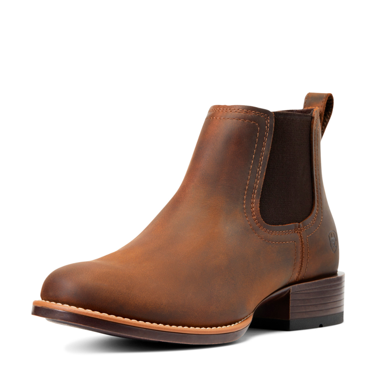 Ariat Men's Booker Ultra Round Roe Western Boot - Distressed Brown