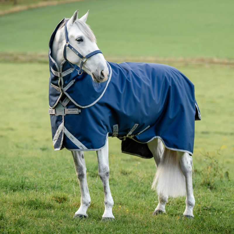 Horseware Amigo 1200D FieldSafe Plus 250g Turnout - Navy/Titanium Grey/Silver