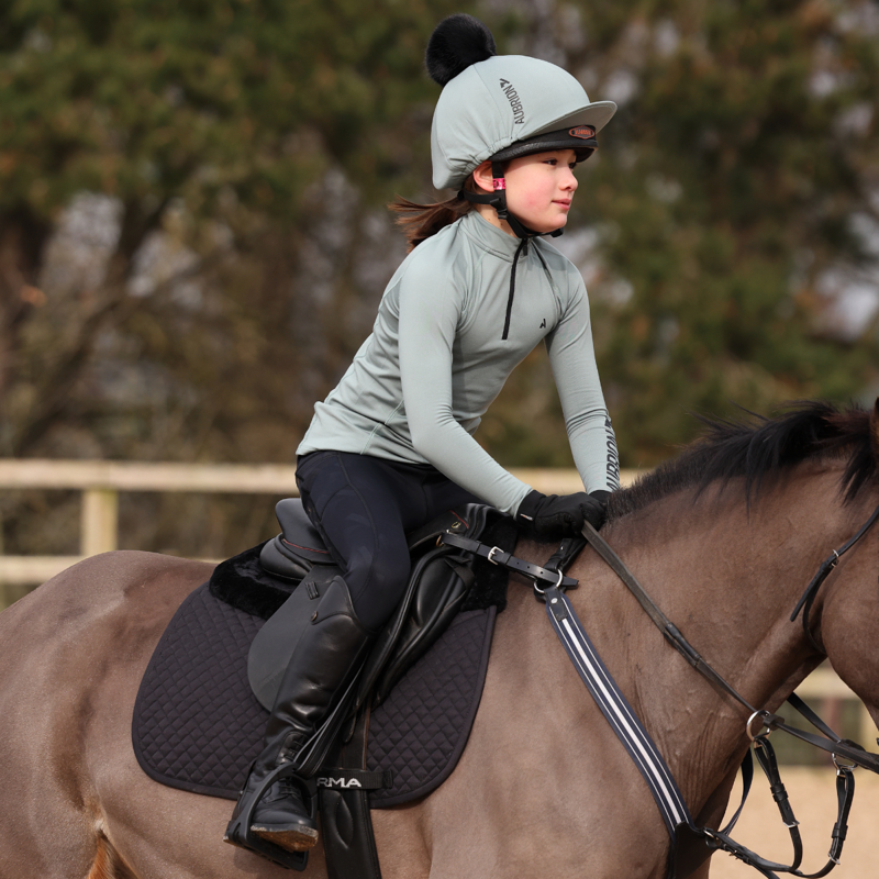 Aubrion Young Rider React Winter Base Layer - Sage-9